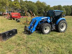 2015 New Holland T4.110 MFWD Tractor W/Loader 