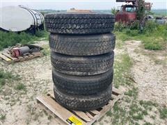 Michelin Pilot XDHT 275/80R22.5 Tires With Rims 