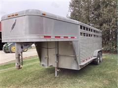 2004 FeatherLite Aluminum 16’ T/A Livestock Trailer 