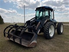 New Holland TV140 4WD Bi-Directional Tractor W/Grapple Loader 