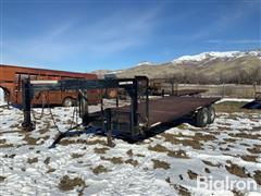 1995 Shop Built T/A Flat Bed Gooseneck Trailer 