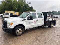 2011 Ford F350 2WD Crew Cab Flatbed Pickup 