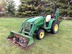 2006 John Deere 3120 MFWD Compact Tractor W/loader& Backhoe 