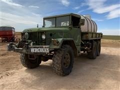 1968 Kaiser M25A2 6x6 Military Cargo Truck W/1500-GAL Poly Tank & Front Winch 
