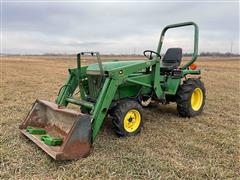 1991 John Deere 855 Compact Utility Tractor W/ JD 70 Loader 