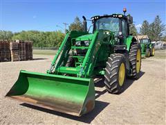 2021 John Deere 6175M MFWD Tractor W/Loader 