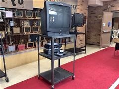 RCA Guide Plus Gold Gemstar TV W/Stand, DVD Players, & VCR 