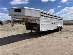 2002 Titan Classic 6'8 X 24' T/A Livestock Trailer 