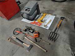 Various Tools And Bench Seat 