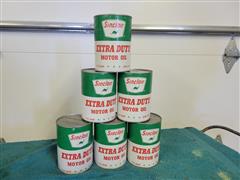 Sinclair Extra Duty Motor Oil Cans 