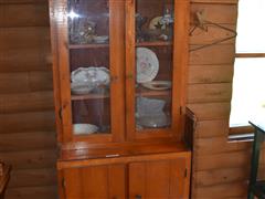 Primitive Hutch W/Contents 