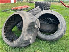 Turned Tractor Tires For Silage 