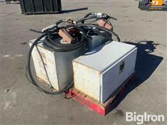 Delta 50-Gallon Fuel Tanks W/Transfer Pump & Knaack Toolbox 