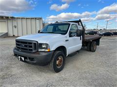 2004 Ford F350 Super Duty 4x4 Flatbed Dually Pickup 