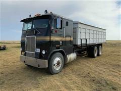 1976 White Freightliner T-8664T T/A Cabover Grain Truck 