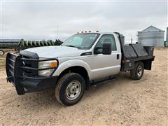 2013 Ford F350 4x4 Flatbed Pickup 