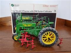 John Deere Model A Toy Tractor W/290 Series Cultivator 