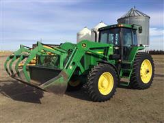 1997 John Deere 7610 MFWD Tractor W/Loader 