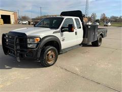 2012 Ford F450 Super Duty 4x4 Extended Cab Flatbed Pickup 