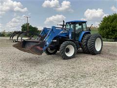 2004 New Holland TM175 MFWD Tractor W/Grapple Loader 