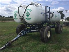 Duo Lift Dual 1000-Gallon NH3 Tanks W/Running Gear 