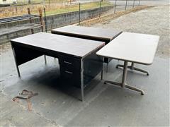 Two Desks/Table Lot 