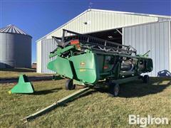 John Deere 920F Bean Head And Head Trailer 