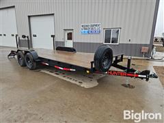 2024 Hunter 20' 10k T/A Flatbed Trailer 