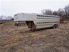 1990 Featherlite T/A Stock Trailer 