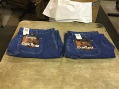 Carhartt 44x34 Washed Denim Work Pants 