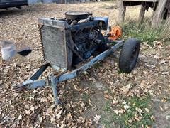 Ford 300 Engine W/Tail Water Pump On Trailer 