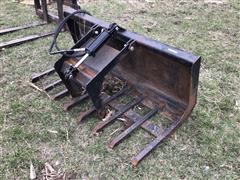 Skid Steer Grapple Tine Bucket 