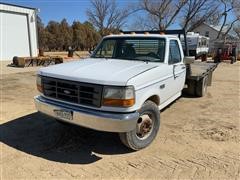 1997 Ford F350 2WD Flatbed Dually Pickup 