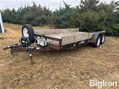 2000 Fastline 18' T/A Flatbed Trailer W/winch & Side Boards 