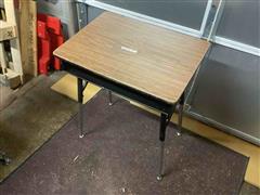 Assortment Of Metal Drawer School Desks 