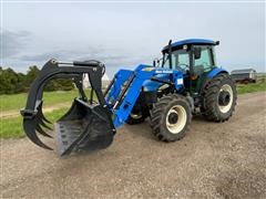 2008 New Holland TD95D MFWD Tractor W/820TL Loader 
