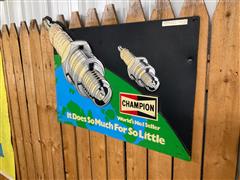 Champion Plastic Spark Plug Sign 