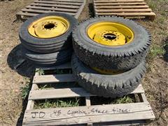 John Deere 45 Combine Steer Tires & Rims 