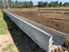 Concrete Feed Line Bunks w/ Legs & Adjustable Calf & Cow Lines 