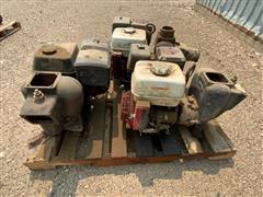 Lot Of 3 Engines W/Cast Pumps 