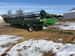 2022 John Deere HD50F Hinged Draper Header W/Trailer 