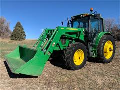 2008 John Deere 6430 Premium MFWD Tractor w/ 673 Loader 