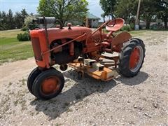 1947 Allis-Chalmers Model C 2WD Tractor W/Woods 59 Belly Mower 