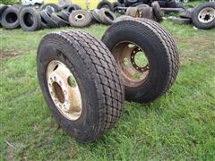 Michelin XZUS 315/80R22.5 Tires On Rims 