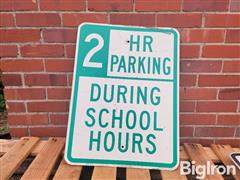 2 Hour School Zone Parking Sign 