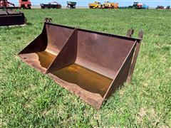 Farmhand 8' Bucket Adapted To Skid Steer Mount 