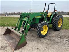 2000 John Deere 5410 MFWD Tractor W/Loader 