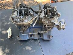 GM Cadillac 2x4 Intake & Carbs 