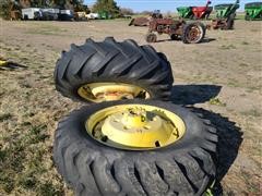 John Deere 4020 Dual Axle Mount Rims & 18.4-38 Tires 