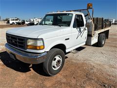 1994 Ford F450 Super Duty 2WD Flatbed Dump Truck 
